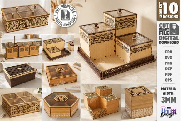 Download Decorative Modular Storage Box Laser Cut - Laser cut Collection