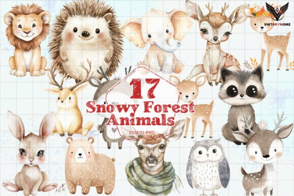 Download Snowy Forest Animals PNG - Premium Resources