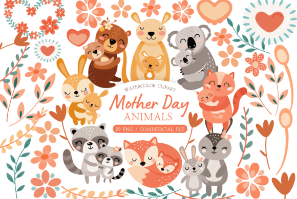 Download Mother's Day Forest Animals PNG Set - Forest animals png Collection