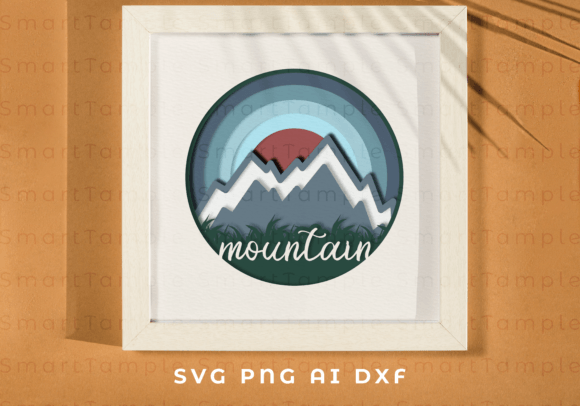 Download Mountain Shadow Box Svg, Cricut Cut File - Cricut cut file Collection
