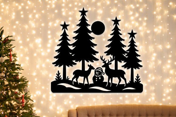 Download Laser Cut Christmas Forest Decor SVG - Laser cut Collection