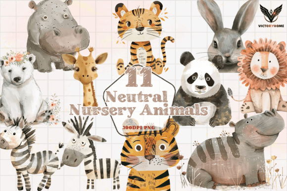 Download Neutral Nursery Animals PNG - Nursery animals png Collection