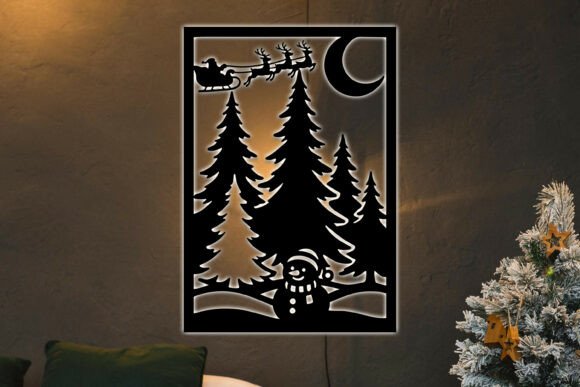 Download Laser Cut Christmas Forest Decor SVG - Laser cut Collection