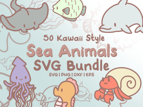 Download Sea Animals SVG Illustrations - Premium Resources
